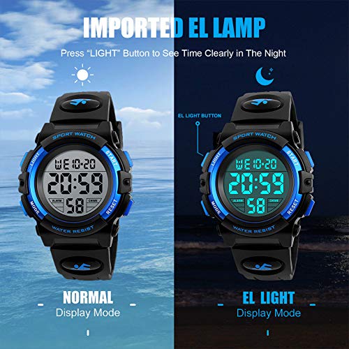 KIDPER Waterproof LED Digital Sport Watch for Kids