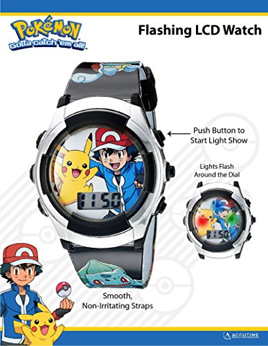 Pokémon Kids LED Flashing LCD Watch