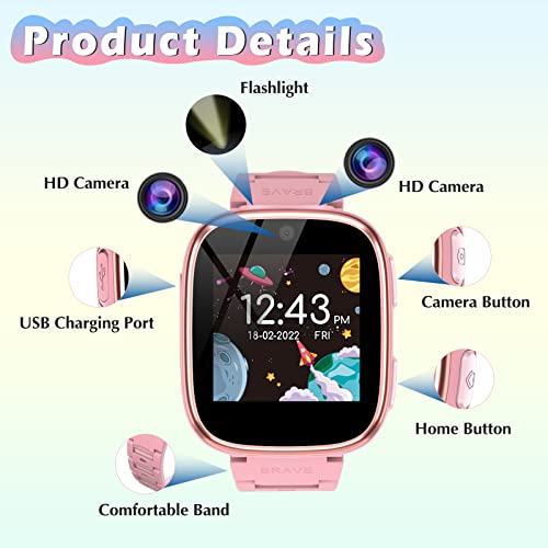 Kids Smart Watch with Games and Music (Pink)