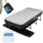 Inflatable Queen Air Mattress with Frame & Pump