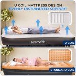 Inflatable Queen Air Mattress with Frame & Pump