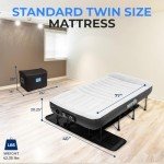 Inflatable Queen Air Mattress with Frame & Pump