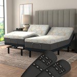 Adjustable Bed Frame with Copper Infused Memory Foam