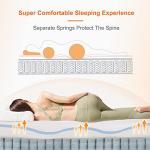 Adjustable Split King Bed Frame with 12" Gel Mattress