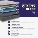 Adjustable Bed Frame with Copper Infused Memory Foam