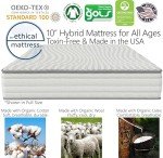 10" Organic Hybrid Mattress - King Size Comfort