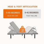 ESHINE 14" Hybrid Queen Mattress & Adjustable Frame