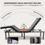 Queen Adjustable Bed Frame with 14" Memory Foam