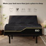Queen Adjustable Bed Frame with 14" Memory Foam