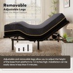 Queen Adjustable Bed Frame with 14" Memory Foam