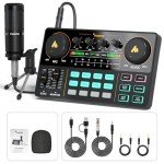 MAONO Podcast Equipment Bundle with Audio Mixer