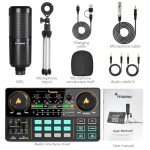 MAONO Podcast Equipment Bundle with Audio Mixer