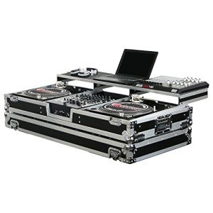 Universal DJ Mixer with Dual Turntable Flight Case