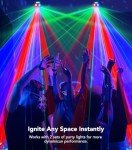 KeoBin 5-in-1 RGBUV DJ Laser Light Projector