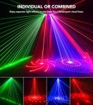KeoBin 6-in-1 DMX Sound Activated DJ Lights