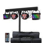Telbum Sound Activated DJ Lighting Package with Stand