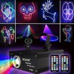 3D Color DJ Laser Light with Sound Activation