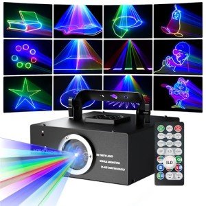 Professional Sound-Activated DJ Laser Lights Show