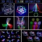 3D Color DJ Laser Light with Sound Activation