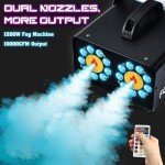 TCFUNDY 1200W Fog Machine with 18 LED Lights