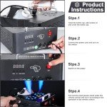 HOLDLAMP 2000W Fog Machine with LED Lights