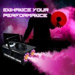 TCFUNDY 1200W Fog Machine with 18 LED Lights