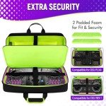 SNIGJAT DJ Controller Case for DDJ-FLX4/ DJ 400/ DDJ-REV1, Padded DJ Controller Bag with 5 Pockets for Laptop, Headphones, Cables, DJ Carrying Case with Adjustable Shoulder Strap, 21.5"x11.8"x2.5"