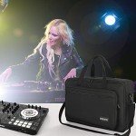 ITHWIU Padded DJ Controller Case for DDJ FLX4, DDJ SB SB3 400 RB, Hercules DJ Control Inpulse 300, L 20.5 X W 12.5 X H 2.75 inches, Black
