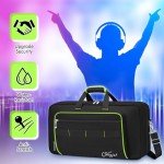 SNIGJAT DJ Controller Case for DDJ-FLX4/ DJ 400/ DDJ-REV1, Padded DJ Controller Bag with 5 Pockets for Laptop, Headphones, Cables, DJ Carrying Case with Adjustable Shoulder Strap, 21.5"x11.8"x2.5"