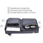 Hzycwgone Case for Hercules Inpulse 500,for Native Instruments Traktor Kontrol S4 Mk3,for Pioneer DJ DDJ-SR2/SR,DJ Controller Travel Carry Cover Shoulder Bag Backpack for Headphone,Tablet,Cable(Blue)