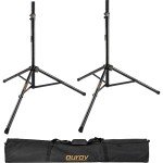 JBL Professional EON208P Portable All-in-One 2-Way PA System (8-Channel Mixer and Bluetooth) Bundle with Auray SS-47S-PB Speaker Stand with Carrying Case, Vocal Microphone, and 2X XLR Cables