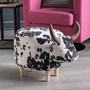 Stylish Cow Print Foot Rest Ottoman