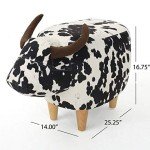 Stylish Cow Print Foot Rest Ottoman