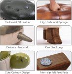 Turtle Design PU Leather Foot Rest Ottoman