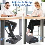 CushZone Adjustable Under Desk Foot Rest (Grey)