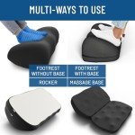Ergonomic Adjustable Under-Desk Foot Rest with Massage