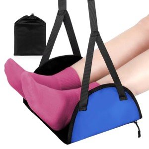 Portable Adjustable Footrest for Comfort on Flights