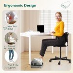 Heated Ergonomic Footrest with Massage & Adjustable Height