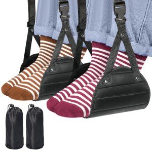 2-Pack Travel Foot Hammock for Ultimate Comfort