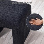 Modern Boucle Ottoman Stool for Home and Office