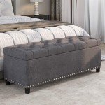 Stylish Ottoman Footrest with Storage – Gray
