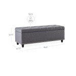 Stylish Ottoman Footrest with Storage – Gray
