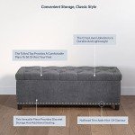 Stylish Ottoman Footrest with Storage – Gray