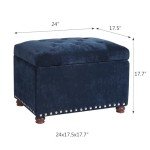 Furnistar 24" Storage Ottoman and Foot Rest