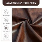 Tufted Leather Footrest Bench with X-Shaped Legs
