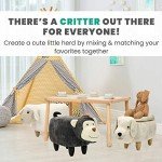 Green Rhino Animal Foot Rest Ottoman for Kids