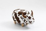 Cow Print Kids' Ottoman with Hidden Storage