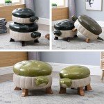 Turtle Ottoman Foot Rest - Cozy Pouf Seat