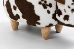 Cow Print Kids' Ottoman with Hidden Storage