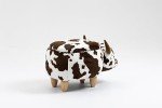 Cow Print Kids' Ottoman with Hidden Storage